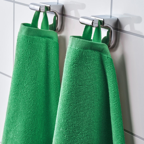 VÅGSJÖN Hand towel, bright green, 50x100 cm