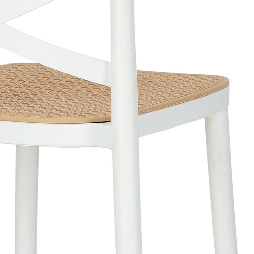 Bar Stool with Backrest Moreno, white