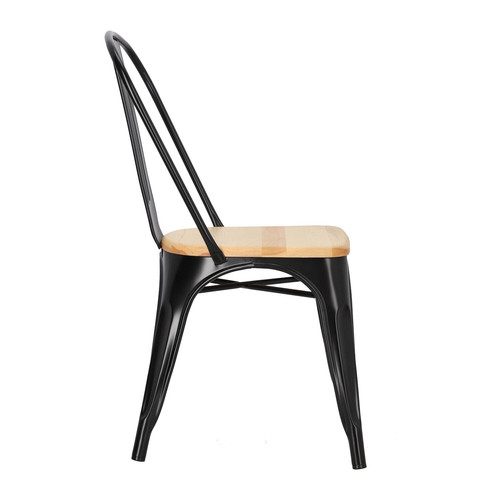 Chair Paris Wood, black, pine natural