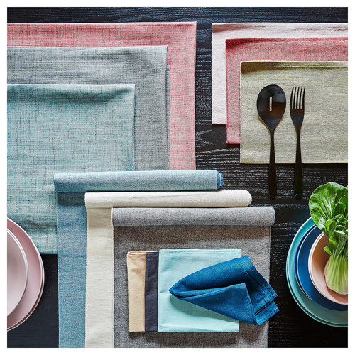 SVARTSENAP Table-runner, natural, 35x130 cm