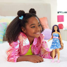 Barbie Fashionistas Doll #231 in Denim Butterfly Dress HYT89 3+