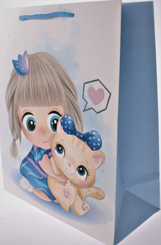 Gift Bag for Children Girl 260x320 12pcs, assorted patterns