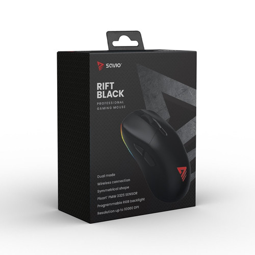 Savio Optical Wireless Gaming Mouse Rift, black