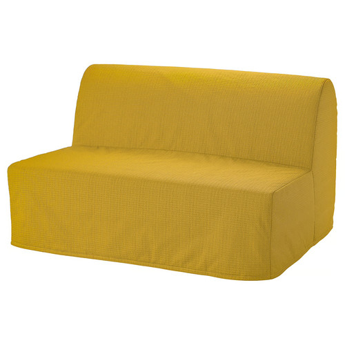 LYCKSELE Cover for 2-seat sofa-bed, Vansbro yellow