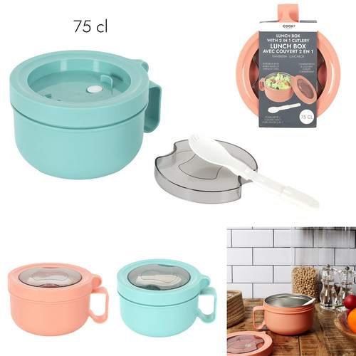 Round Lunch Box with Forx, orange