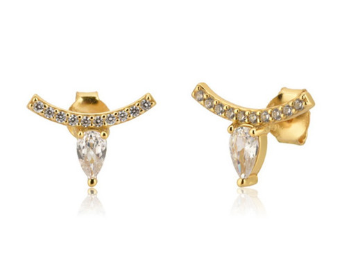 Earrings Nebu White Rhinestones