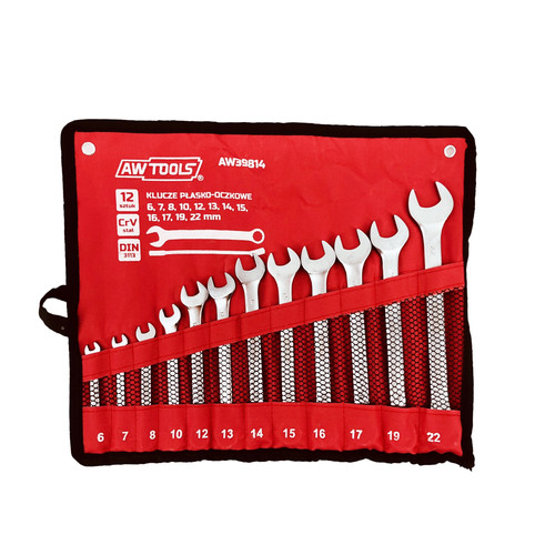 AW Combination Wrench Set 12pcs 6mm-22mm matt