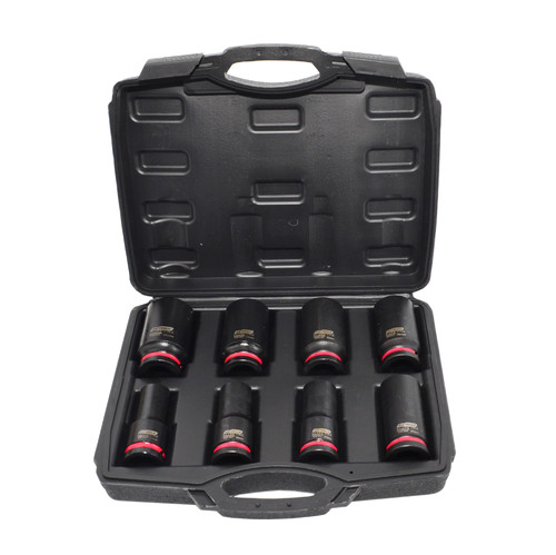 AW 3/4" Hex Long Reach Impact Socket Bit Set 8pcs 17-38mm