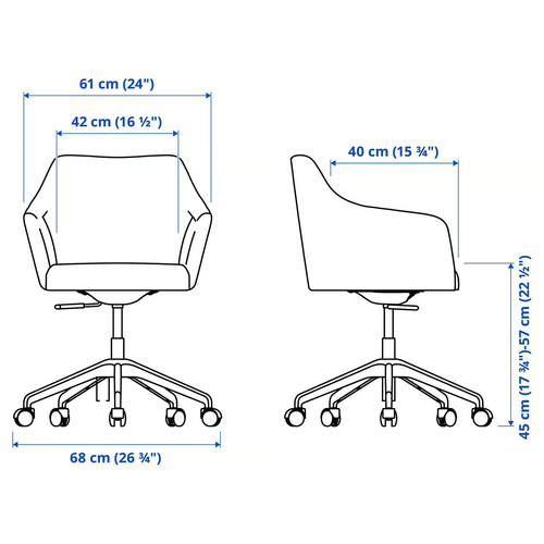 LÅNGFJÄLL/TOSSBERG Conference chair, Gunnared dark grey/black