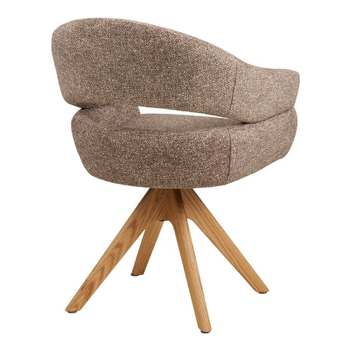Swivel Dining Chair Dover, brown