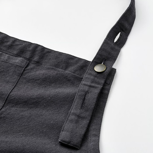 SANDVIVA Apron, dark grey, 69x85 cm