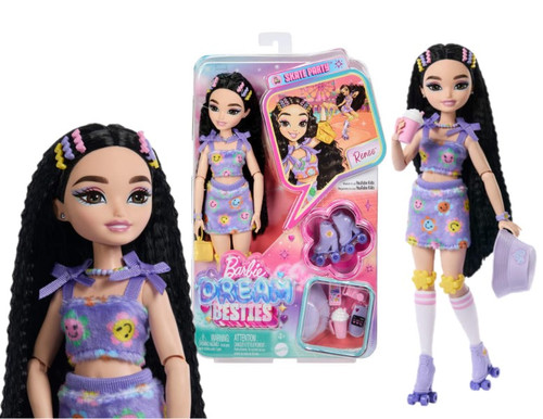 Dream Besties Barbie Renee Roller Skating Fashion Doll JFX99 4+