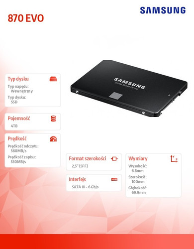 Samsung SSD 4TB 870 EVO 2.5" SATA MZ-77E4T0B/EU