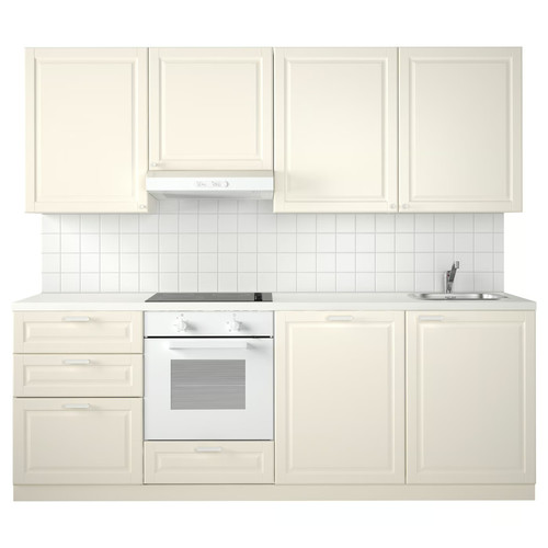 METOD Kitchen, white Maximera/Bodbyn off-white, 240x60x228 cm