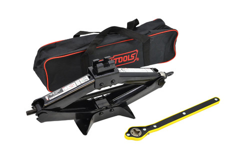 AW Scissor Jack 2t 2000kg & Ratchet Wrench & Transport Bag