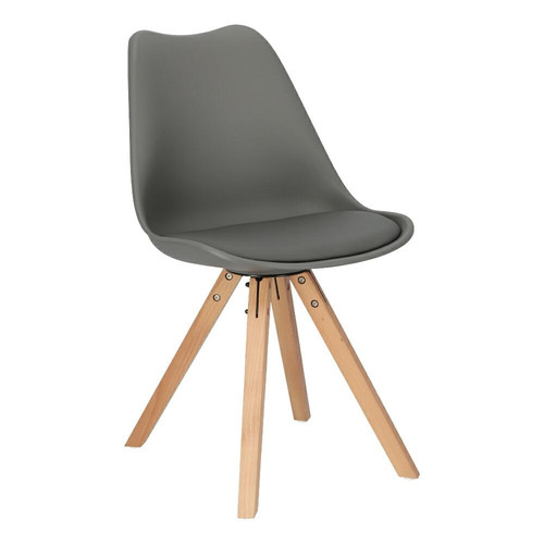 Dining Chair Norden Star Square, natural/dark grey