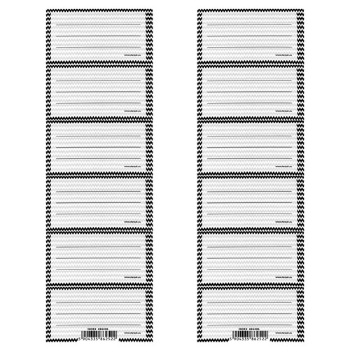 Starpak Label Stickers for Notebooks Black & White 25-pack