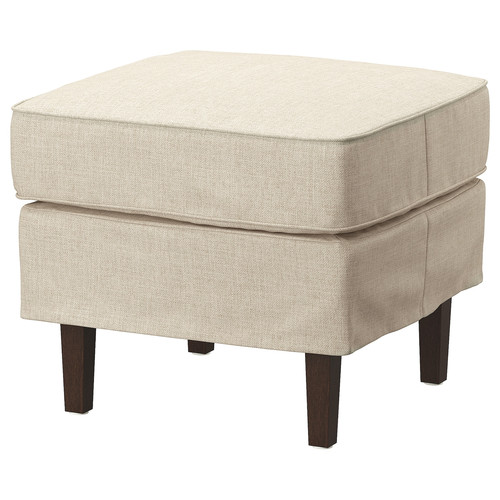 ROCKSJÖN Armchair with footstool, Kilanda light beige