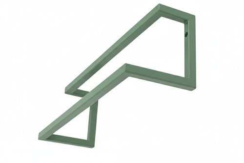 Double Wall-Mounted Towel Rail, green