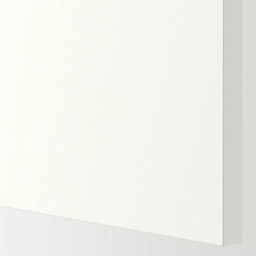 METOD Hi cb f oven/micro w 2 drs/shelves, white/Vallstena white, 60x60x200 cm