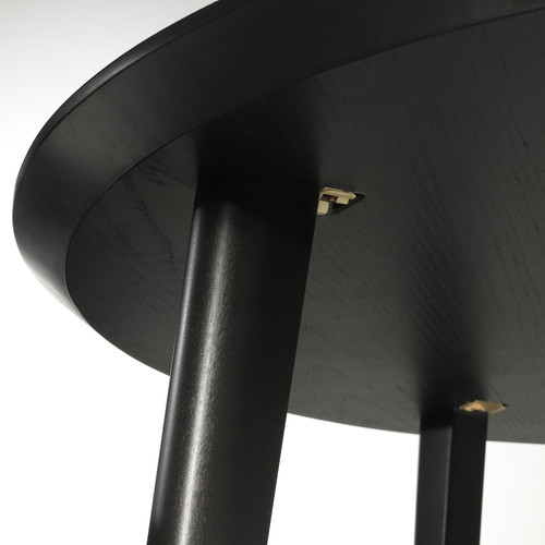 LISABO / ÄLVSTA Table and 4 chairs, black/rattan black, 105 cm