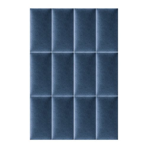 Upholstered Wall Panel Rectangle Stegu Mollis 30x15cm, navy blue