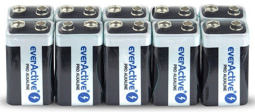 EverActive R9/6LR61 9V Batteries Pro Alkaline 10 Pack