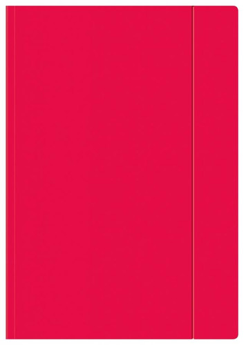 Folder with Elastic Band A4, Fluo raspberry red, 10pcs