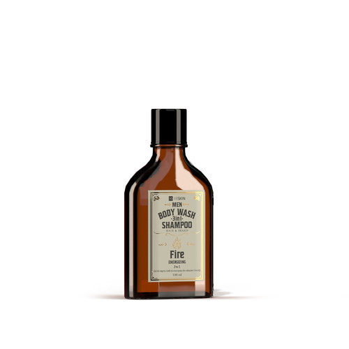 HISKIN Men Whisky Shower Gel & Shampoo 3in1 Fire 100 ml (mini)