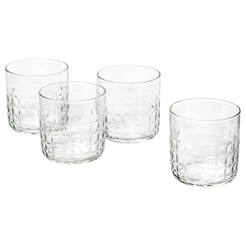 FRÖJDA Glass, clear glass, 30 cl, 4 pack