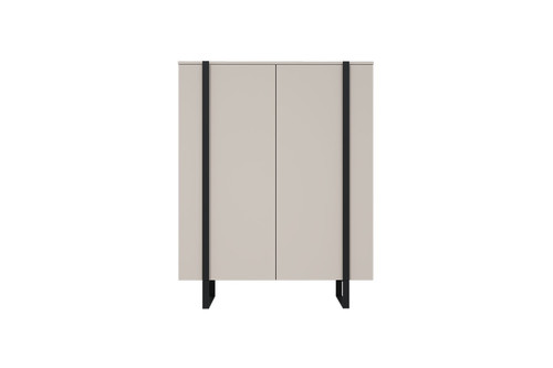 Two-Door Cabinet Verica 120 cm, cashmere/black legs