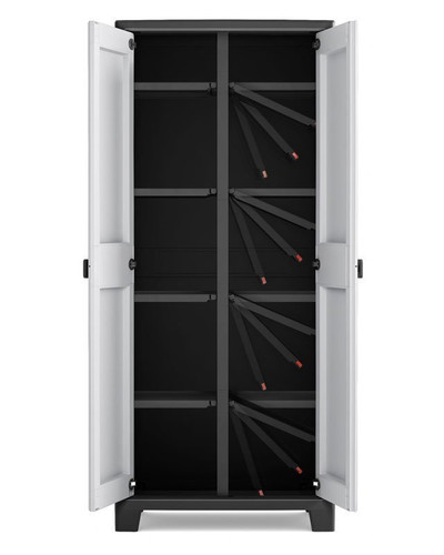 Outdoor/Workshop High Cabinet Multispace, black-grey