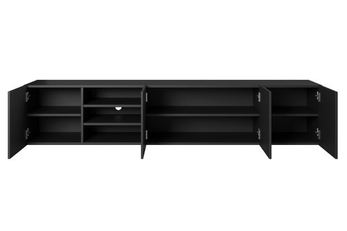 Wall-mounted TV Cabinet Asha 200 cm, matt black