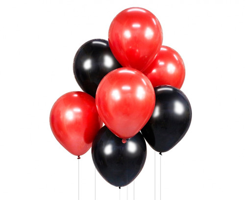 Balloon Bouquet DIY 7pcs, black and red