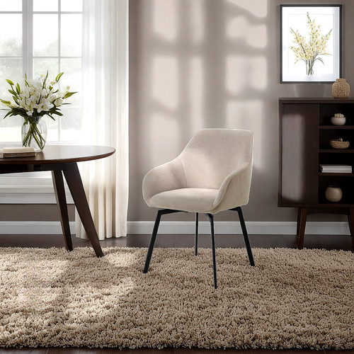 Swivel Dining Chair Clara, beige
