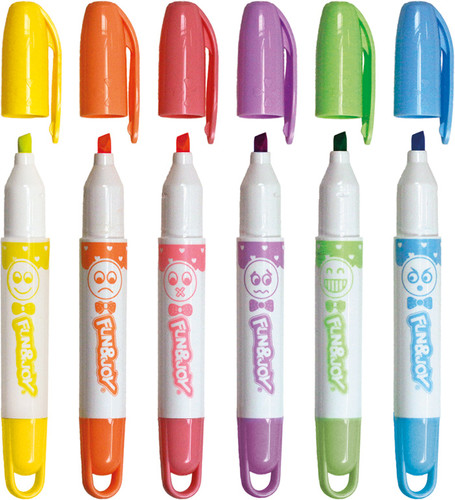 Fun&Joy Scented Highlighters Jumbo 6 Colours