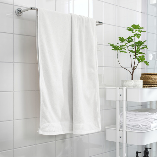 VINARN Bath sheet, white, 100x150 cm