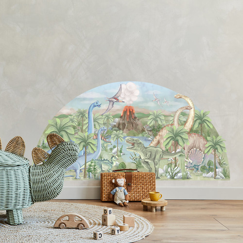 Wall Sticker 160x80cm - World of dinosaurs