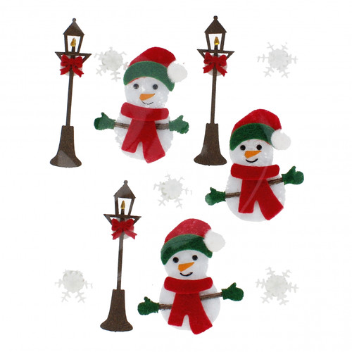 Craft Christmas Self-Adhesive Decoration Set Snowman 11pcs