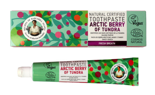 Recipes of Babushka Agafia Refreshing Natural Toothpaste Arctic Berry of Tundra 85g