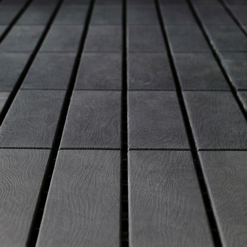 RUNNEN Floor decking, outdoor, dark grey, 0.81 m²