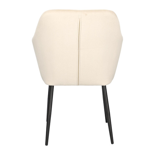 Upholstered Chair Emilia Velvet, sand/black
