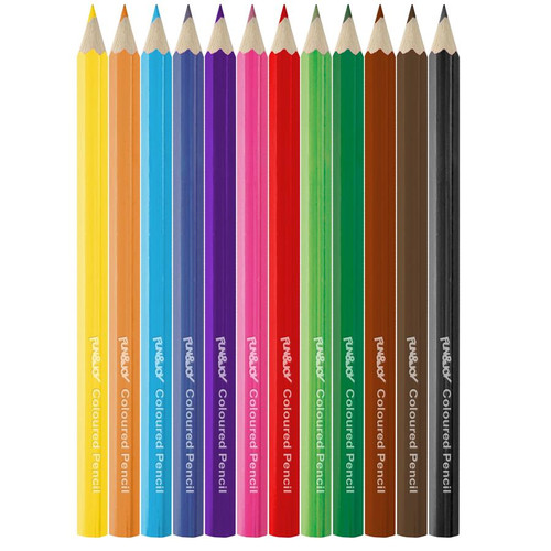 Fun & Joy Coloured Pencils Jumbo 12pcs