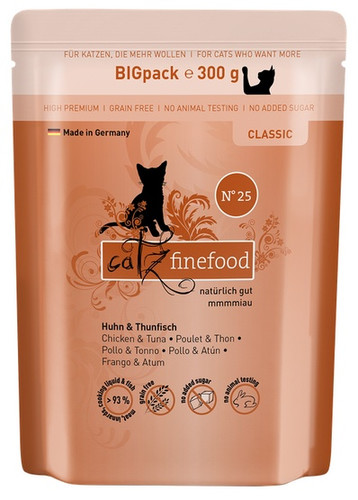 Catz Finefood Cat Wet Food Classic N.25 Chicken & Tuna 300g