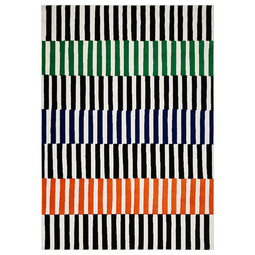 VÄNDPLATS Rug, low pile, multicolour/stripe, 170x240 cm