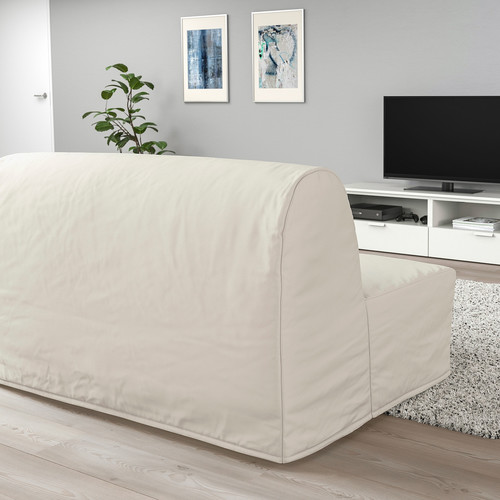 LYCKSELE MURBO 2-seat sofa-bed, Ransta natural