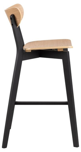 Bar Stool Roxby, black/natural