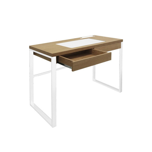 Desk Dolem Industrial, oak/white