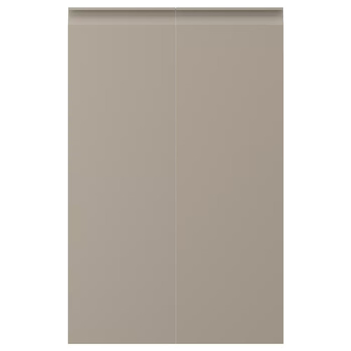 UPPLÖV 2-p door f corner base cabinet set, right-hand/matt dark beige, 25x80 cm