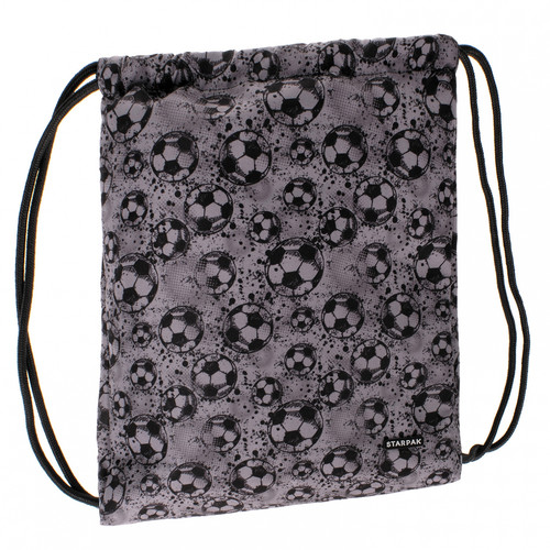 Drawstring Bag School Shoes/Clothes Bag Football Grey